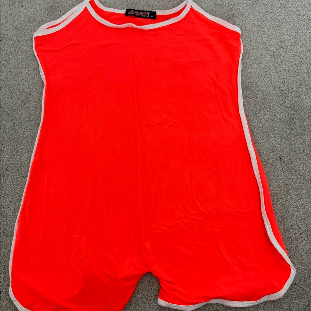 Bright Red Sleeveless Romper